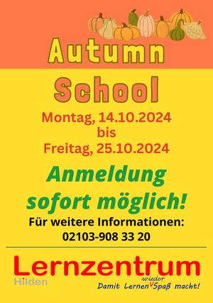 Autumn School 2024 -Eine wertvolle Lernchance!